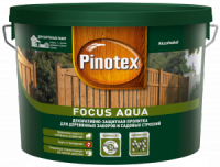 Pinotex Focus Aqua / Пинотекс Фокус Аква защитная пропитка для деревянных заборов и садовых строений