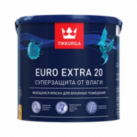 Tikkurila Euro Extra 20 - 9l. / Тиккурила Евро Экстра 20 - 9л. Полуматовая краска для влажных помещений