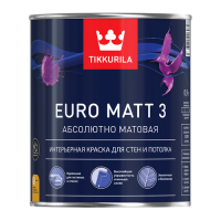 Tikkurila Euro Matt 3 / Тиккурила Евро Мат 3 краска глубоко матовая латексная
